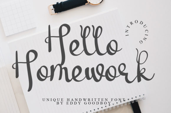 Hello Homework Font: A Polished Script for Professional Branding