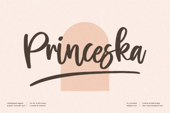 Princeska Font: A Whimsical Script for Creative Branding