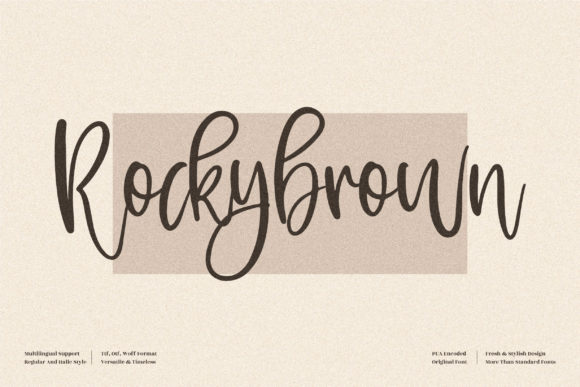 Rockybrown Font Review: A Whimsical Script for Creative Branding