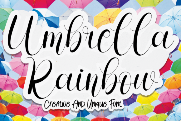 Umbrella Rainbow Font for Exquisite Branding and Creative Projects